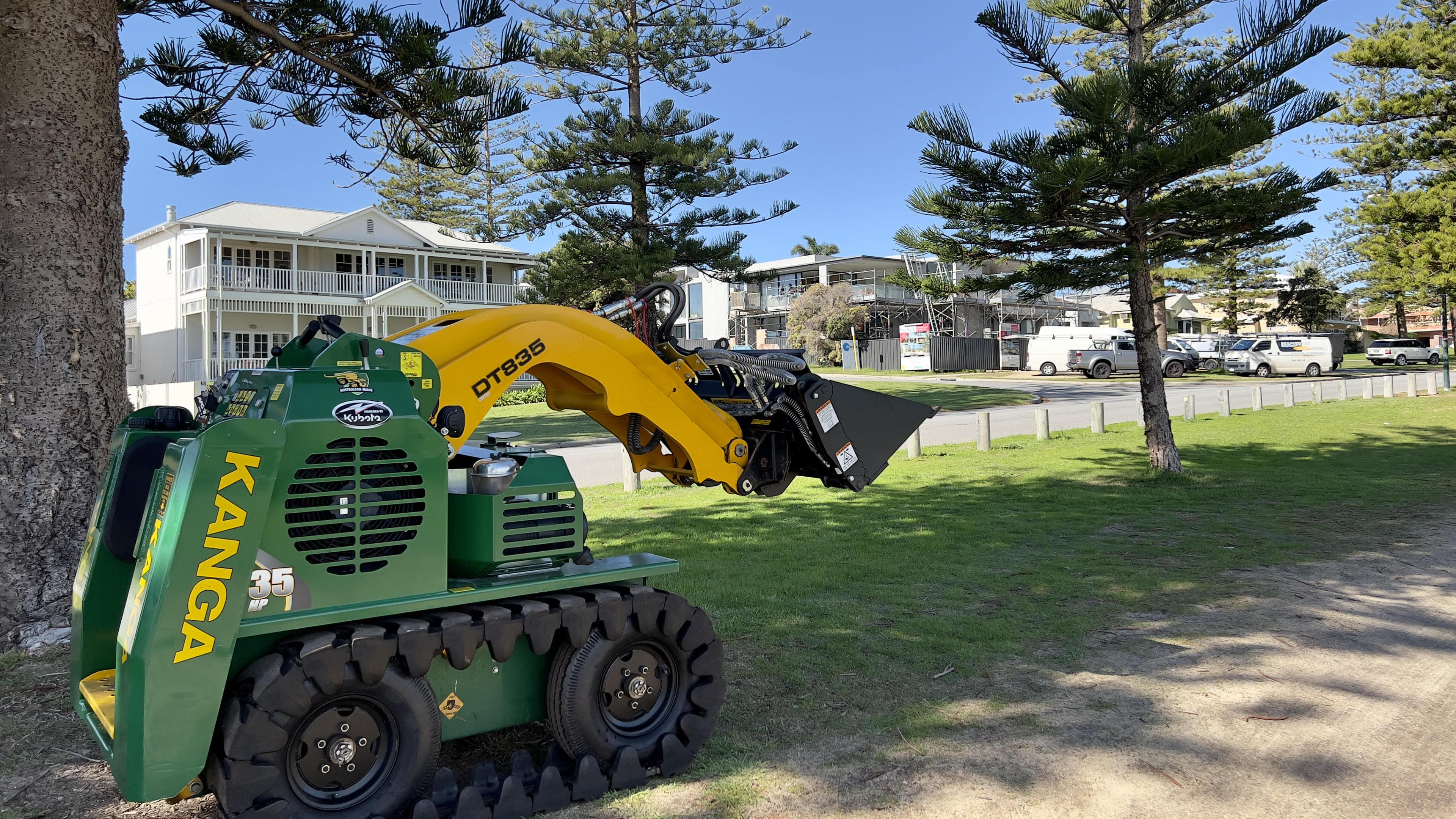 Kanga DT835 Loader Illustrating our Site Preparation Service